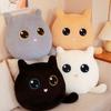 Japanese Kitten Throw Pillow Cute Black Cat White Cat Plush Toy Doll Office Sofa Cushion