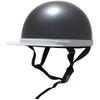 Motorcycle White Half SG Mark One Size Fits All B&B BB-300 Helmet, Brim, Cap, Compliant, Gunmetal,