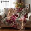 Blush Orchids Ultra Soft Sherpa Fleece Blanket Fluffy Warm Halloween Cozy Throw for Sofa Couch Bedroom Gift All Season