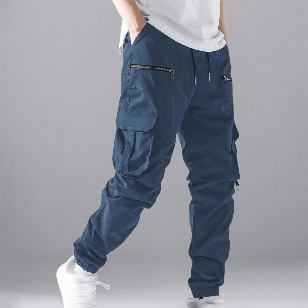 Men's Casual Workwear Pants, Multi-pocket Loose Casual Pants, Long Pants