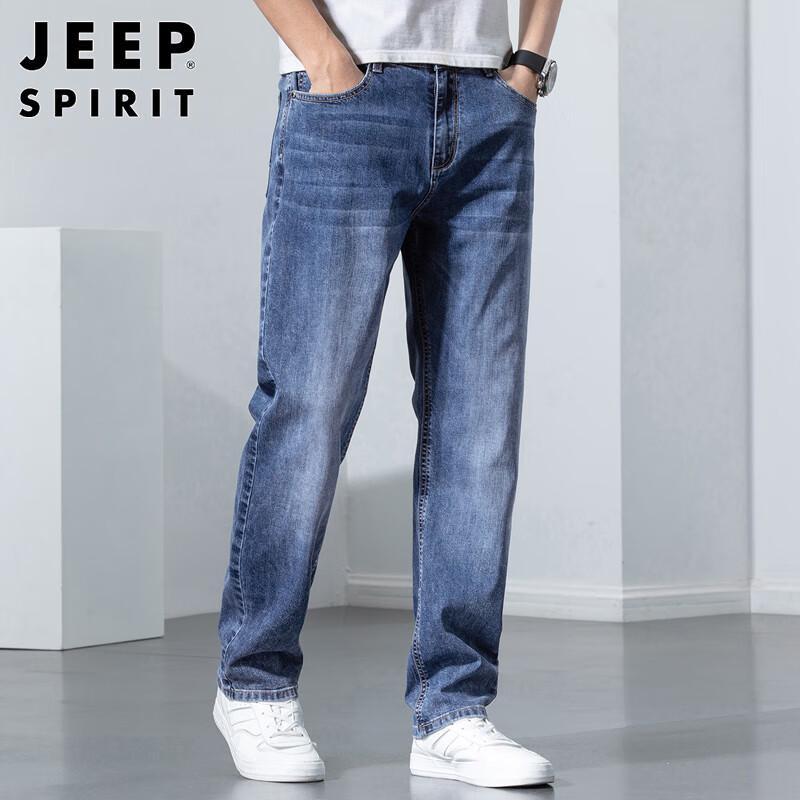 JEEP SPIRIT Мужские джинсы прямого кроя, свободного силуэта