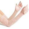 Summer Thin Ice Silk Driving Touch Screen Sunscreen Gloves Lace Long