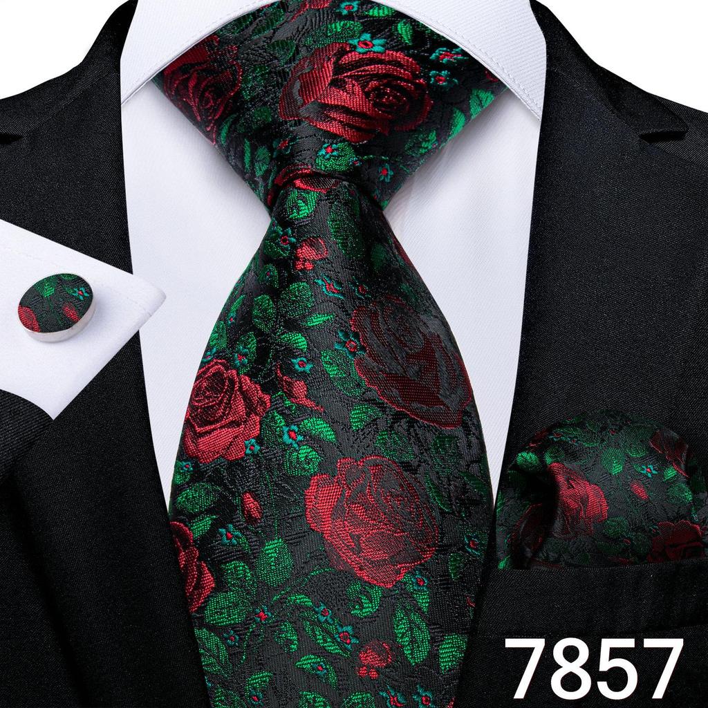 Мужской шелковый галстук в клетку, полосатый однотонный синий галстук, носовой платок, набор запонок, свадебный комплект