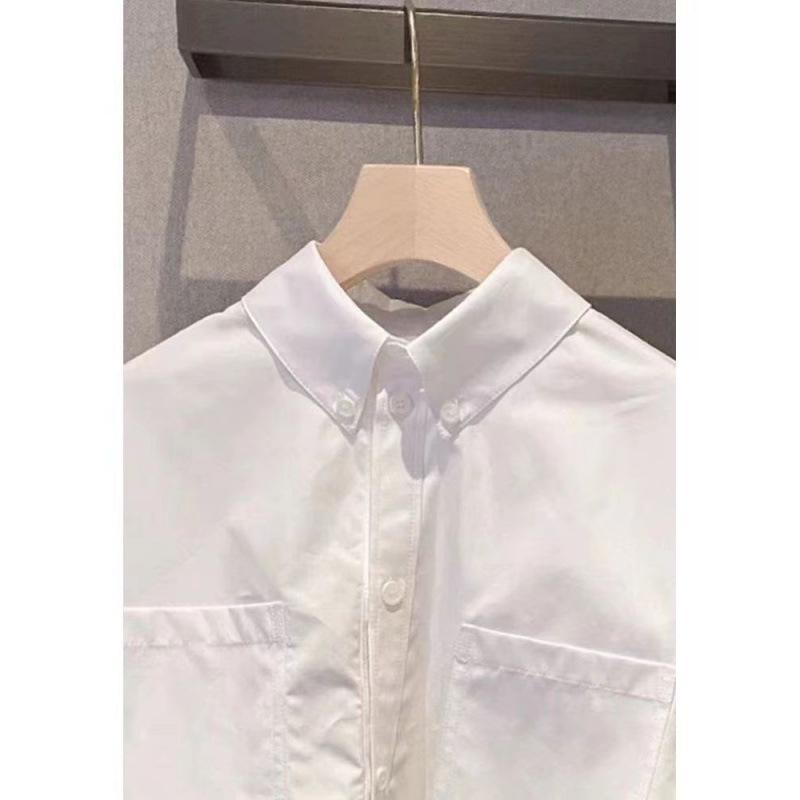 2024 Нишевая женская рубашка с длинным рукавом и французской строчкой для защиты от солнца