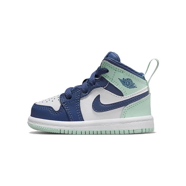 Air Jordan 1 Mid TD Blue Mint Baby Sneakers Mystic-Navy White Mint-Foam 640735-413