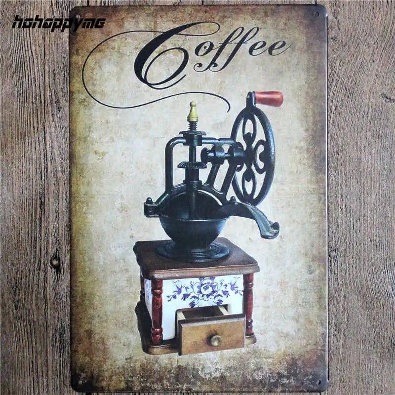 Coffee Menu Metal Plaque Signs House Art License Poster Home Decoration License Plate Tin Wall Decor 20*30 CM