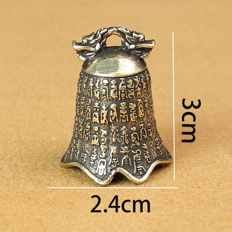 Brass Prajna Paomo Heart Sutra Faucet Bronze Bell Pendant Car Keychin Pendant Bag Accessries Gifts