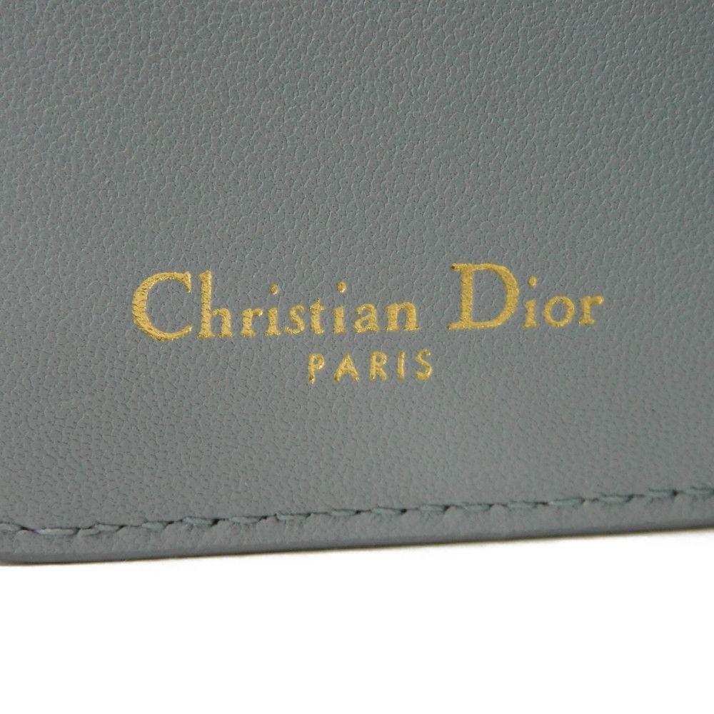 Подержанный кошелек Caro Scarlet (S5032UWHC_M81B) 7941 Текущий логотип CD Вышитый двустворчатый Cannage Небесно-голубой (10656) из Японии