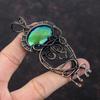 Mystic Fire Labradorite Pendant Copper Wire Wrapped Pendant Handmade Pendant Wire Wrapped Jewelry Gemstone Pendant For Gift Copper Jewelry