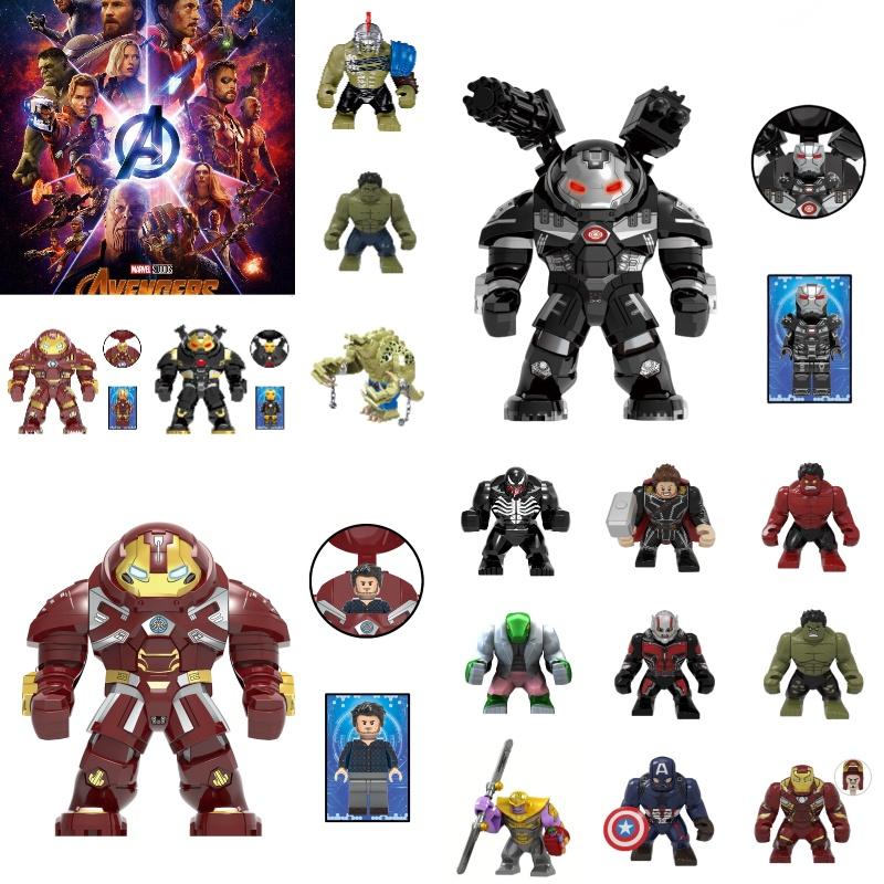 Набор экшн-фигурок супергероев Pg Коллекция для взрослых Включает Железного Человека Халка Тора Капитана Америку Грута АБС-пластик Высота 8 см