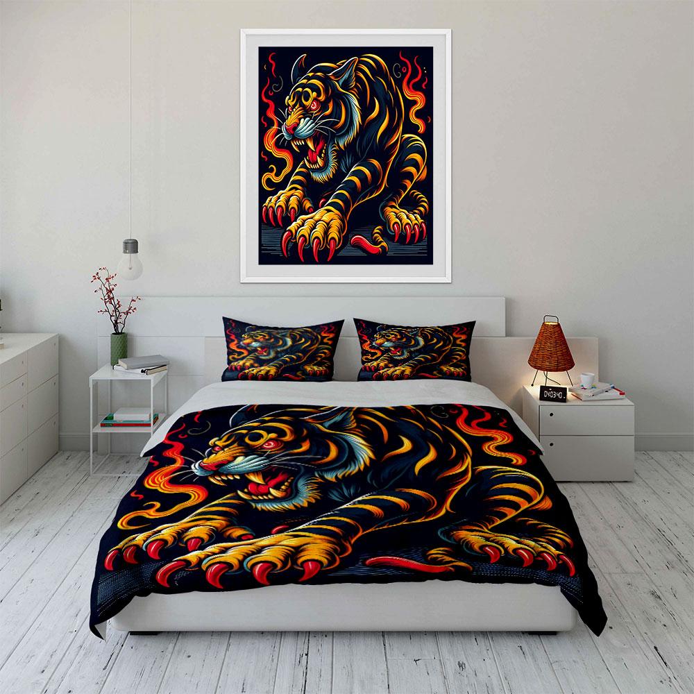 Fiery Roar of Majesty Bedding sets Duvet covers Pillowcases(1* Duvet Cover 2* Pillowcases without duvet insert)