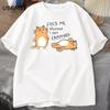 T-shirt Women's Fuuny Cat Cute Print T-shirt Summer T-shirt Casual Harajuku Oversized Clothing T-shirt