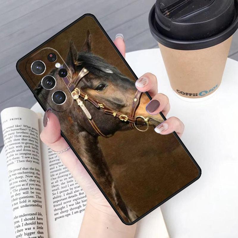 Красивая Черная Лошадь Чехол для телефона Cover Для Samsung Galaxy S24 S25 Ultra S21 S22 Ultra S10E Note 10 Plus Note 20 FE S23