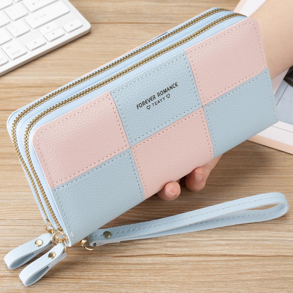 Женские кошельки Шахматный длинный кошелек - Клатч, Кошелек для монет и Держатель для карт