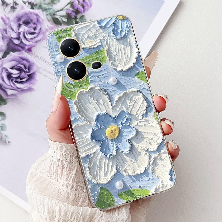 Чехол для Vivo V25 5G Чехол Vivo V25e V2201 Милый Кот Король Лев Расписной Чехол Мягкий Силиконовый Чехол для Телефона Для Vivo V25e V 25 VivoV25 Fundas