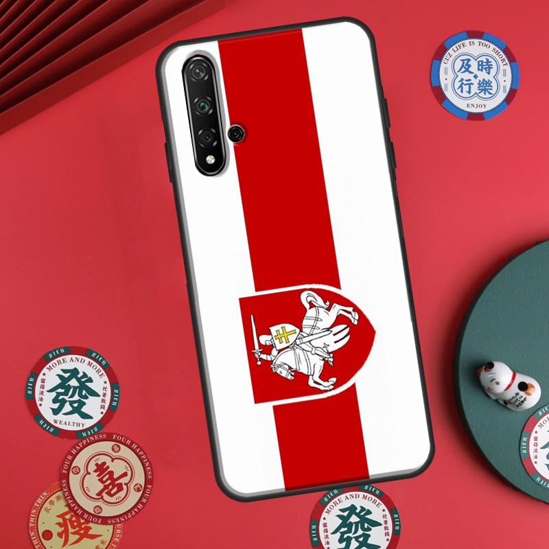 Чехол для Huawei P60 Pro P30 P40 Lite Nova 7i 8i 11i 12i 12s 10 9 SE Y90 Y60 Y70 Y72 Y61 Y91 с флагом и гербом Беларуси