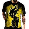 Мужская одежда Dragon Ball Z Футболка Оверсайз Футболка Аниме Dragon Ball Футболки Сон Гоку Топы Супер Сайян Футболка Одежда для Мальчиков