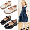 Spot Goods Kids' Princess Leather Shoes - Spring/Autumn 2025, Black Primary School Performance Shoes, Soft Leather and Sole.
