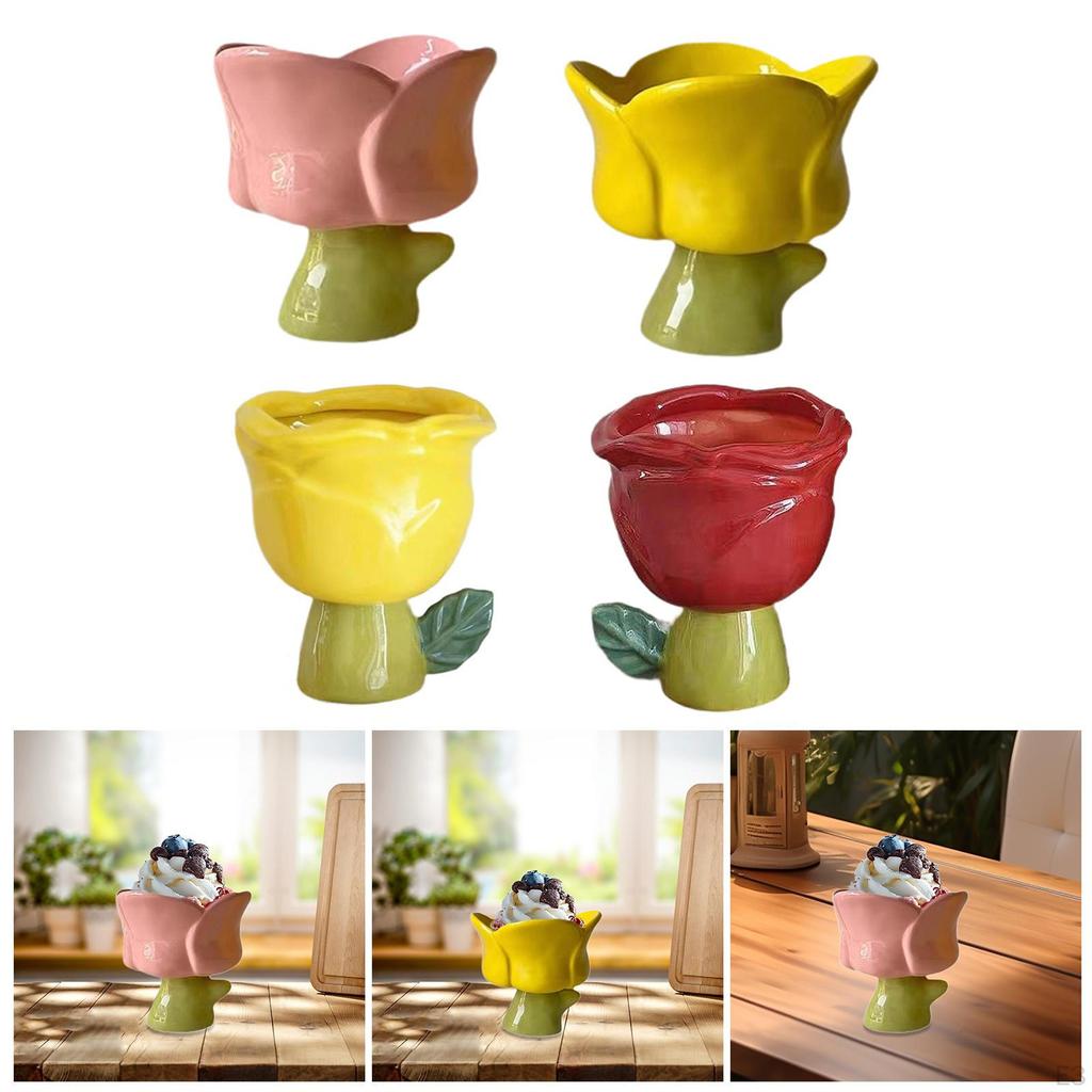 Керамические стаканчики для мороженого и молочных коктейлей 250 мл десертные миски