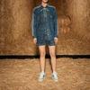 adidas X IVY PARK Унисекс Джинсовые Шорты с Принтом Монограмма Темно-Синий Деним H61702