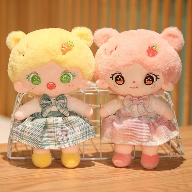 1 шт. 25/35 см Kawaii одежда куклы милые маленькие девочки плюшевые игрушки мягкая мультяшная подушка хороший день рождения Рождество Brinquedos