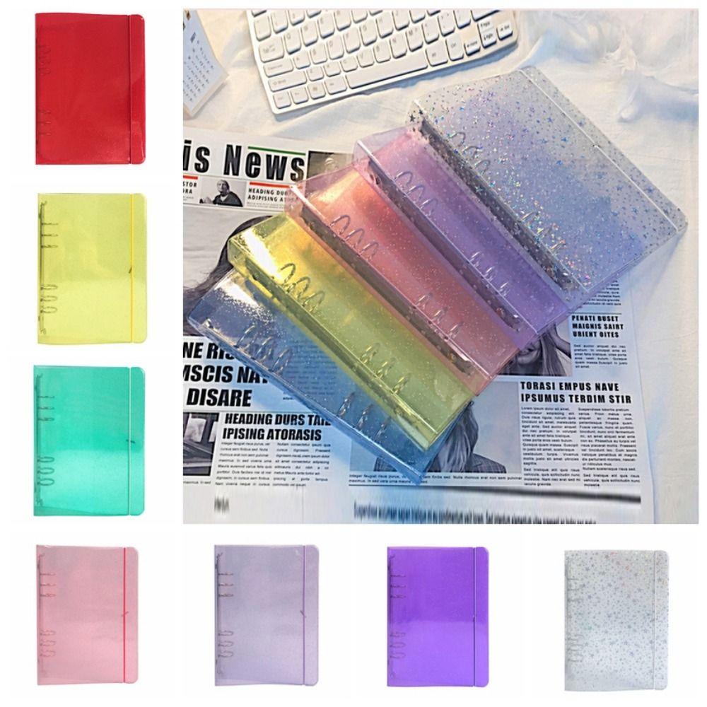 Transparent Colored Binder Cover Creative Photo Card Holder Planner Cover Handbook Cover  Agenda