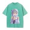 Re ZERO Начинаем жизнь с нуля в другом мире Эмилия Печатная Футболка Мужская Женская Стиранные Хлопковые Футболки Ретро Футболка Харадзюку Унисекс Футболка