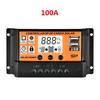 10A/20A/30A/40A/50A/60A/70A/80A/90A/100A автоматический ЖК-экран контроллер солнечной зарядки двойной USB регулятор солнечной панели 12V24V