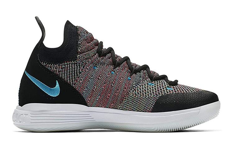 Nike KD 11 Разноцветные Flyknit Средние Детские Баскетбольные Кроссовки Черно-Фиолетовые Подростковые AH3465-001
