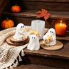 Gypsum Mold Handmade Ghost Mold Plaster Figurine Mold Translucent White For Handcraft Teaching Desktop Decorative Candles Home