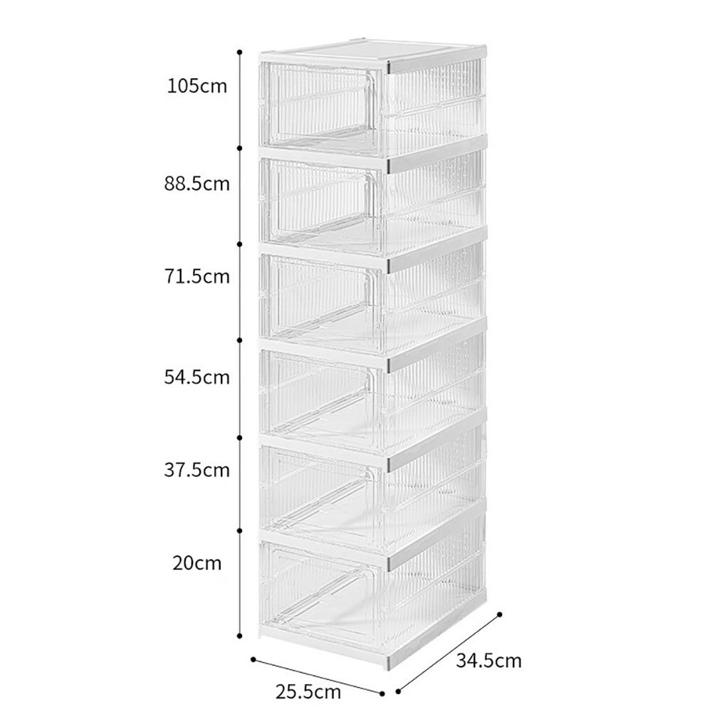 1/3/6-ярусная складная полка для обуви, белая прозрачная полка для хранения обуви, коробка для обуви, органайзеры для дома