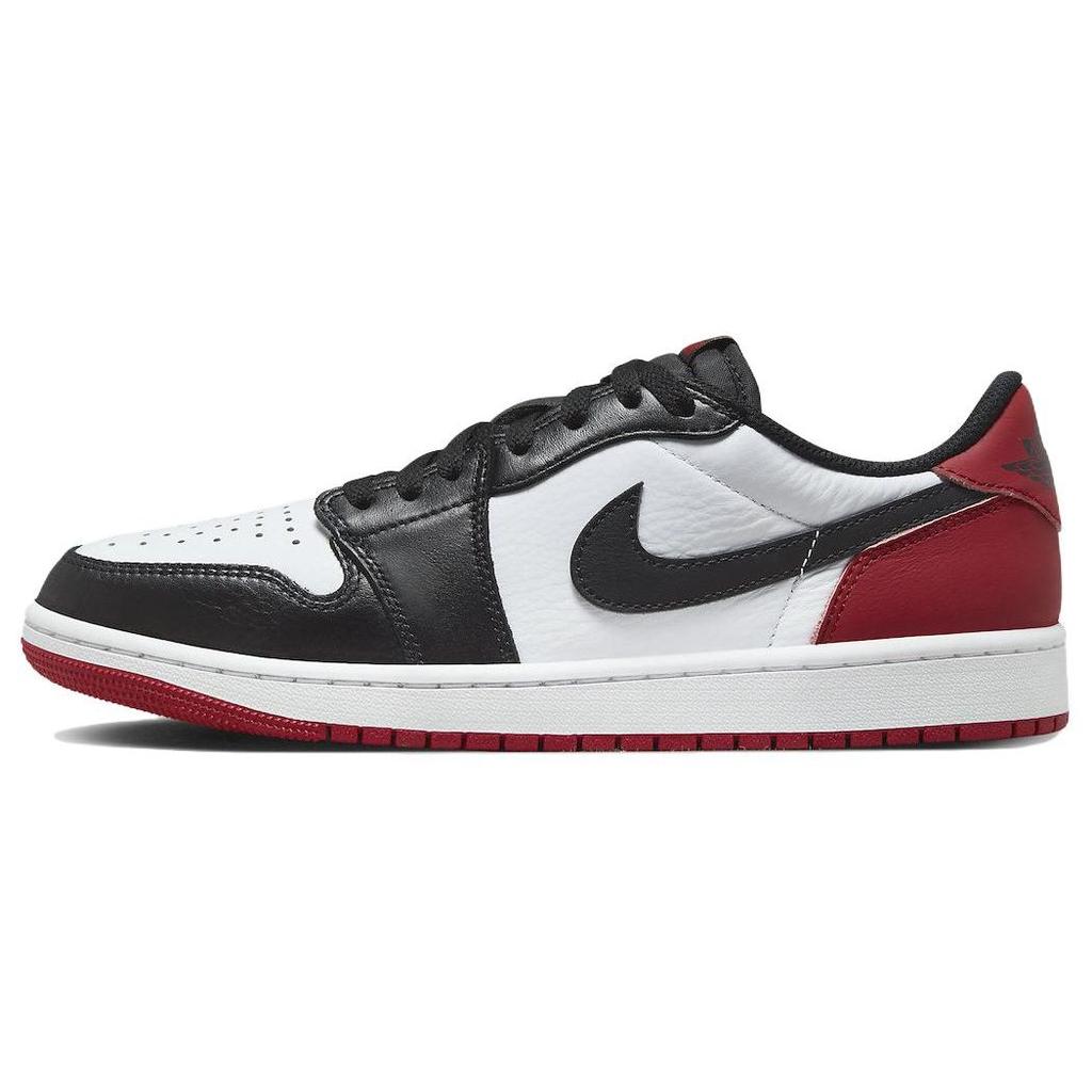 Air Jordan 1 Retro Low OG Black Toe Unisex Sneakers White Varsity-Red CZ0790-106