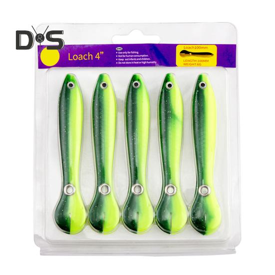 5 шт./набор 10 см/6 г мягкая приманка вьюн силиконовая бионическая вьюн с отверстием искусственная рыболовная приманка для соленой воды пресноводная форель судак змееголов