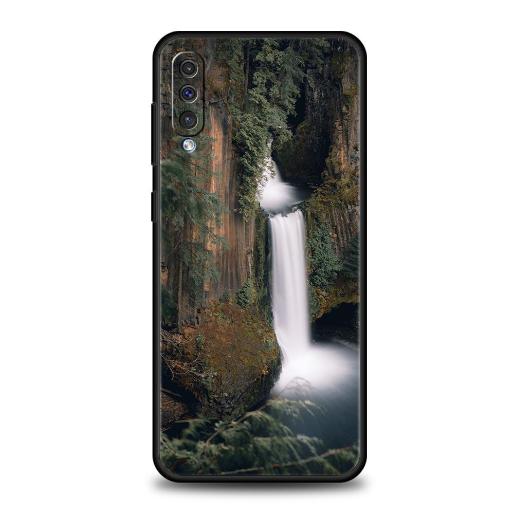 Водопад природа Деревья корабль Чехол для Samsung Galaxy A52 5G A12 A70 A50 A40 A20s A30 A10s A20e A10 A22 A72 A32 A02 A42 A04S Чехол