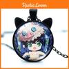 Высококачественное аниме-ожерелье с Тандзиро и Нэдзуко и элегантной подвеской в виде кошачьих ушек.