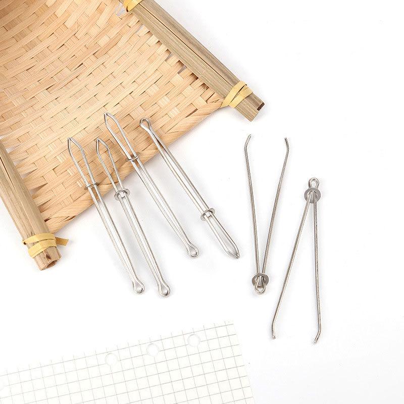 Metal Elastic Clip Waistband Needle Threader for Hand Sewing DIY