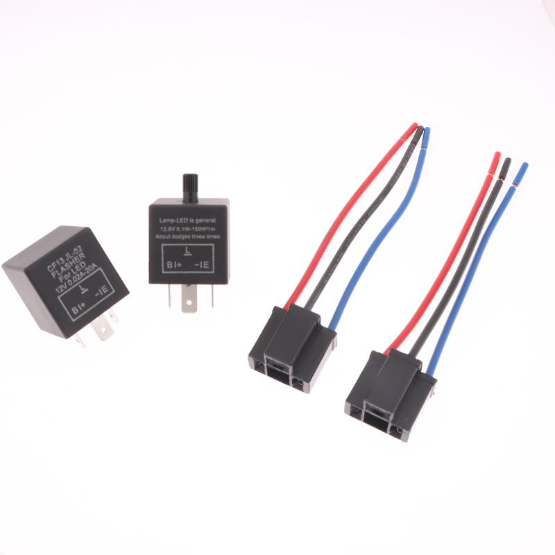 12V 3-контактное регулируемое светодиодное реле-мигалка указателя поворота для автомобиля, мотоцикла, 3-контактное светодиодное реле-мигалка, светодиодная мигалка