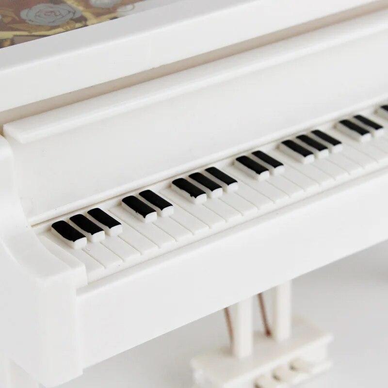 Piano Music Box With Light New Year Gift For Girl Friend Christmas Present Home Decoration Without Battery