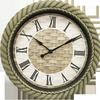 12-дюймовые Имитация плетеного ротанга корпус Циферблат с римскими цифрами Ретро настенные часы Европейские и американские Ретро Модные настенные часы Кварцевые часы