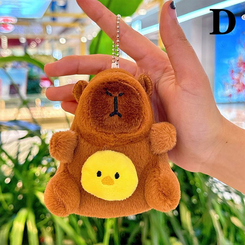Капибара плюшевая кукла мультфильм брелок кулон мягкая кукла рюкзак кулон автомобиль сумка брелок декор детский подарок брелок