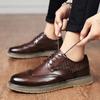 Модные гладкие кожаные туфли мужские туфли-оксфорды на шнуровке мужские туфли на шнуровке классические туфли на толстой подошве с острым носком дизайнерские мужские повседневные туфли