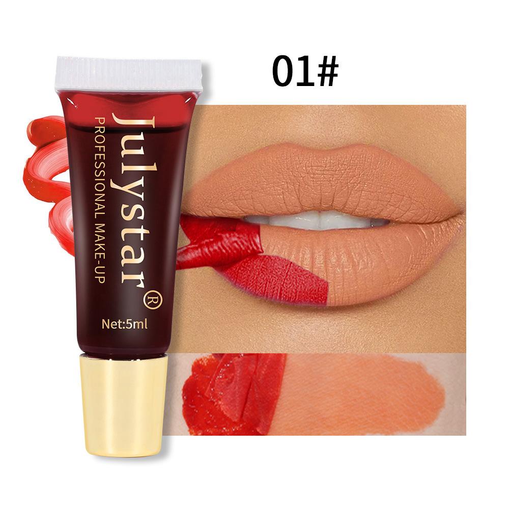Tear Lip Glaze, матовая матовая поверхность, чтобы оставить фоновый цвет, краска для губ Tear Lipstick Makeup