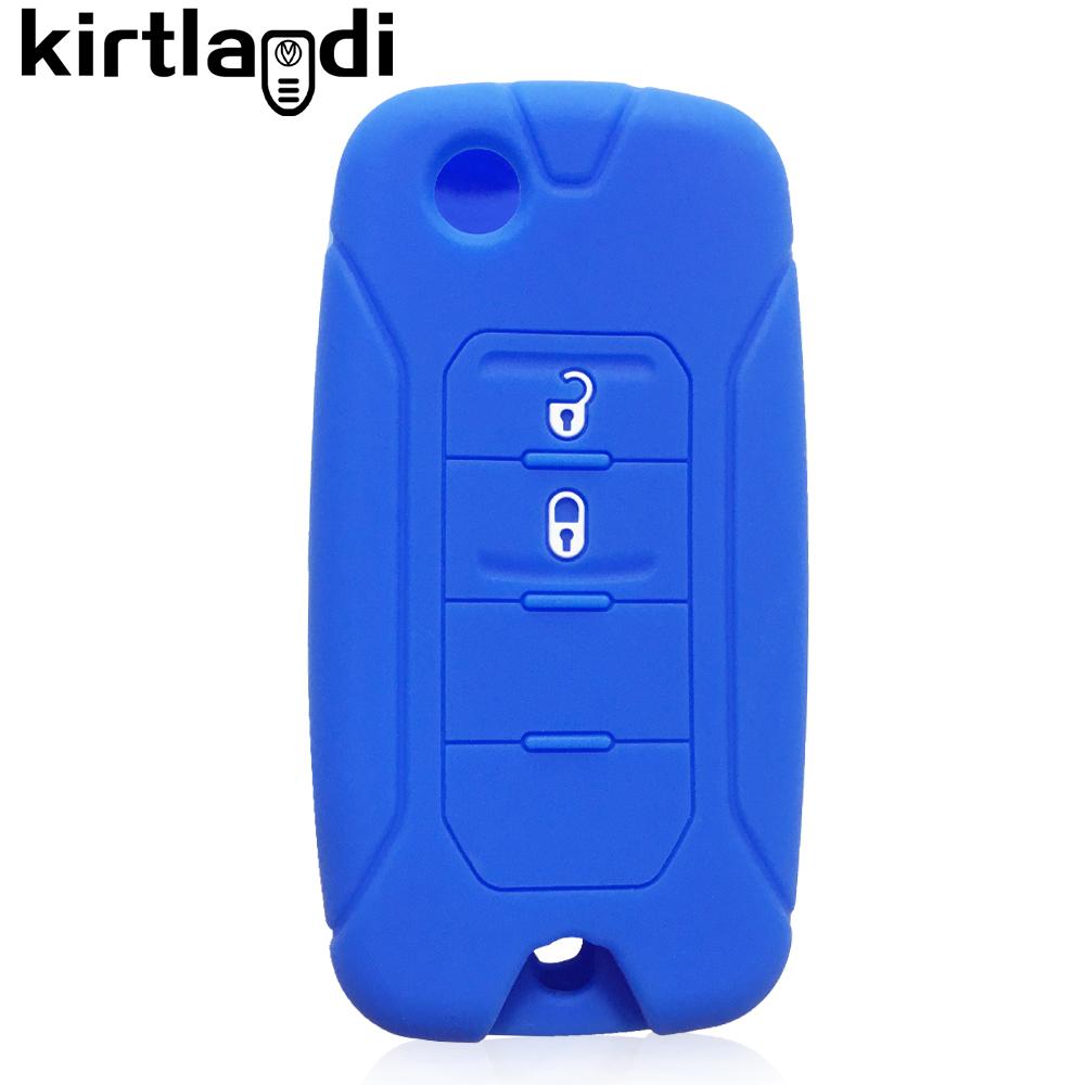 Держатель для ключей Силиконовый чехол для ключей для Jeep Renegade Compass 2016 2019 2020 2021 2/3/4 кнопки Пульт Защита Складной