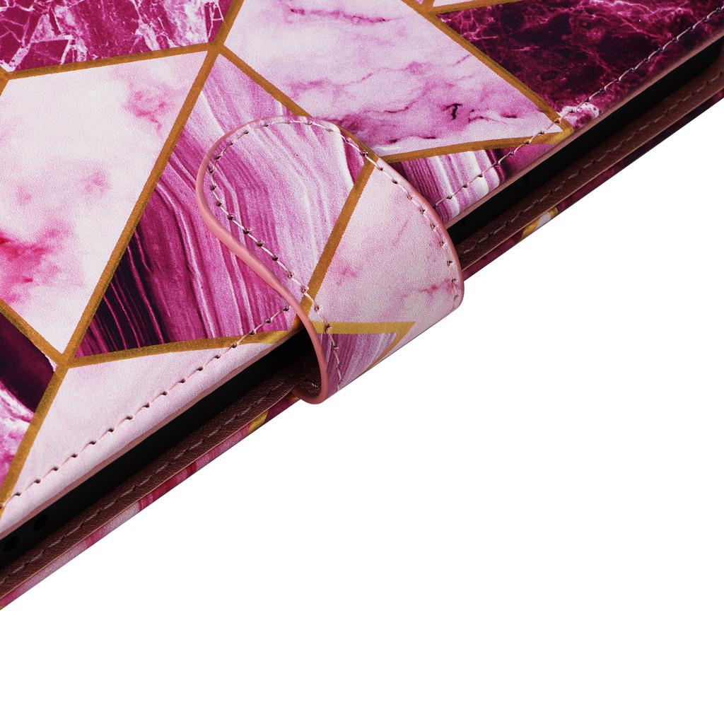 Для Xiaomi Redmi Note 14 4G (164,84мм) Чехол Лакированный Мраморный Узор Кожаный Чехол для Телефона