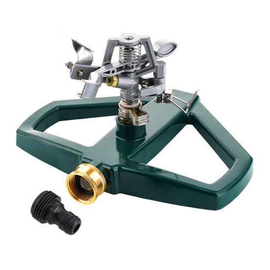 Садовый импульсный разбрызгиватель, мощный пульсирующий разбрызгиватель с металлическим основанием, вращающийся на 360 градусов, автоматический разбрызгиватель воды для полива газона большой площади