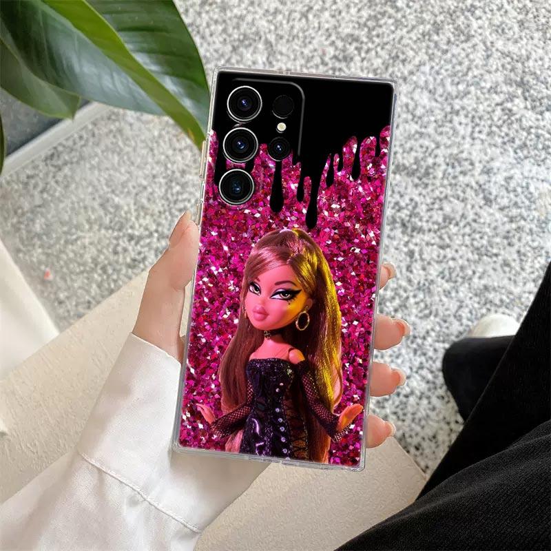 Куклы Bratz Улыбающиеся Прозрачный Чехол Для Samsung Galaxy S26 S25 Ultra S24 S22 S26 Plus S20 S23 S21 S25 FE 5G Мягкая Прозрачная Крышка