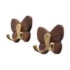 2x Wooden Butterfly Wall Hooks Key Sturdy Unique Decoration Single Pack Coat