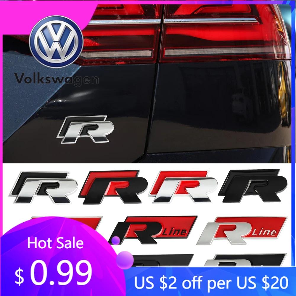 Для VW Volkswagen Jetta MK5 Golf Автомобиля 3D Металлический Кузовной Значок Крыла Наклейка Декорация Багажника Для Volkswagen R Rline Логотип Passat B6
