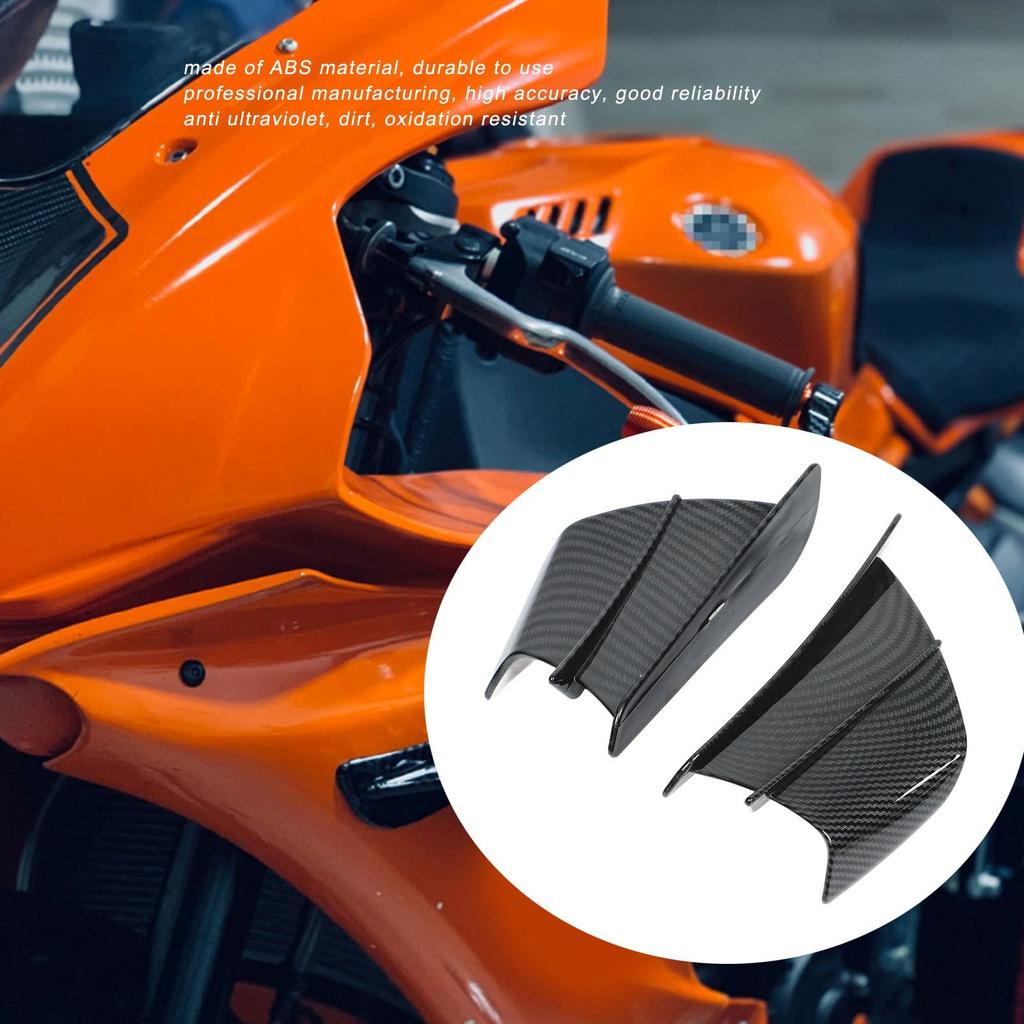 Motorcycle Winglets, Wing Spoiler, Aerodynamic Wing Kit Spoiler, ABS Material, Universal, 2pcs