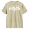 Vintage Kiss Me Im Irish Funny St Patricks Day TShirts Men Round Collar Cotton T Shirts  Short Sleeve Tees Gift Idea Tops